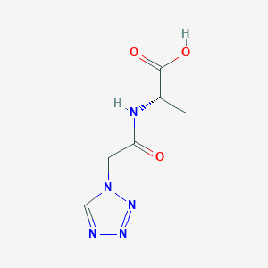 molecular formula C6H9N5O3 B3375448 (2S)-2-[2-(1H-1,2,3,4-tetrazol-1-yl)acetamido]propanoic acid CAS No. 1103316-49-9