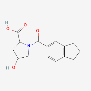 1-(2,3-dihydro-1H-indene-5-carbonyl)-4-hydroxypyrrolidine-2-carboxylic acid