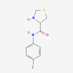 molecular formula C10H11FN2OS B3375466 N-(4-fluorophenyl)-1,3-thiazolidine-4-carboxamide CAS No. 1103651-62-2