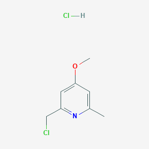 molecular formula C8H11Cl2NO B3375472 2-(Chloromethyl)-4-methoxy-6-methylpyridine hydrochloride CAS No. 110374-34-0
