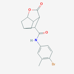 molecular formula C16H16BrNO3 B337548 N-(4-bromo-3-methylphenyl)-2-oxohexahydro-2H-3,5-methanocyclopenta[b]furan-7-carboxamide 