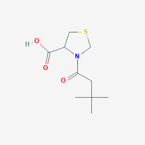 molecular formula C10H17NO3S B3375480 3-(3,3-Dimethylbutanoyl)-1,3-thiazolidine-4-carboxylic acid CAS No. 1103859-83-1