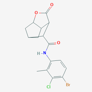 molecular formula C16H15BrClNO3 B337550 N-(4-bromo-3-chloro-2-methylphenyl)-2-oxohexahydro-2H-3,5-methanocyclopenta[b]furan-7-carboxamide 