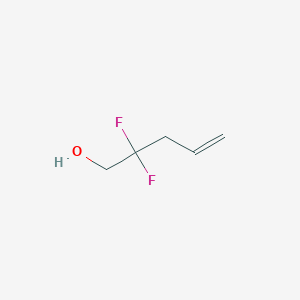 molecular formula C5H8F2O B3375516 4-Penten-1-ol, 2,2-difluoro- CAS No. 110482-97-8