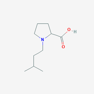 molecular formula C10H19NO2 B3375518 1-(3-Methylbutyl)pyrrolidine-2-carboxylic acid CAS No. 1105057-50-8