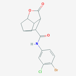 molecular formula C15H13BrClNO3 B337552 N-(4-bromo-3-chlorophenyl)-2-oxohexahydro-2H-3,5-methanocyclopenta[b]furan-7-carboxamide 