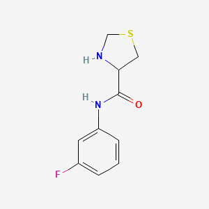 N-(3-fluorophenyl)-1,3-thiazolidine-4-carboxamide