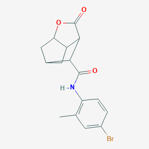 molecular formula C16H16BrNO3 B337554 N-(4-bromo-2-methylphenyl)-2-oxohexahydro-2H-3,5-methanocyclopenta[b]furan-7-carboxamide 