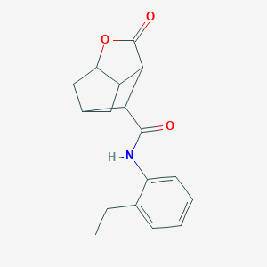 molecular formula C17H19NO3 B337555 N-(2-ethylphenyl)-2-oxohexahydro-2H-3,5-methanocyclopenta[b]furan-7-carboxamide 