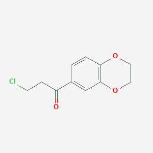 molecular formula C11H11ClO3 B3375556 3-Chloro-1-(2,3-dihydro-1,4-benzodioxin-6-yl)propan-1-one CAS No. 111038-91-6