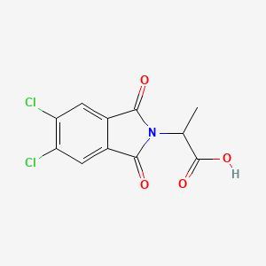 molecular formula C11H7Cl2NO4 B3375569 2-(5,6-dichloro-1,3-dioxo-2,3-dihydro-1H-isoindol-2-yl)propanoic acid CAS No. 111187-17-8