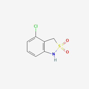 molecular formula C7H6ClNO2S B3375572 4-Chloro-1,3-dihydrobenzo[c]isothiazole 2,2-dioxide CAS No. 111248-90-9