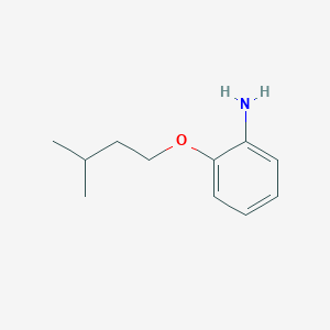 molecular formula C11H17NO B3375590 2-(3-Methylbutoxy)aniline CAS No. 111299-83-3