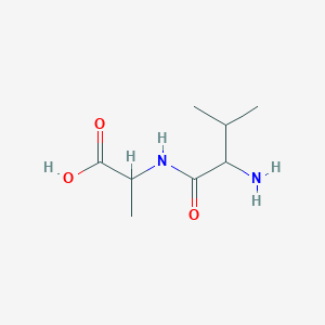molecular formula C8H16N2O3 B3375610 2-[(2-Amino-3-methylbutanoyl)amino]propanoic acid CAS No. 1115-74-8
