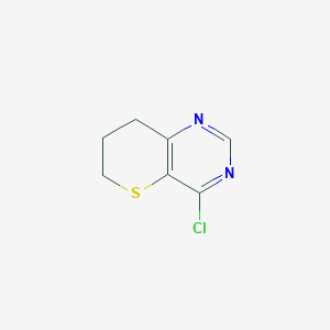 molecular formula C7H7ClN2S B3375617 4-Chloro-7,8-dihydro-6H-thiopyrano[3,2-D]pyrimidine CAS No. 111896-68-5