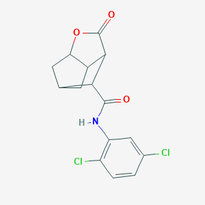 molecular formula C15H13Cl2NO3 B337562 N-(2,5-dichlorophenyl)-2-oxohexahydro-2H-3,5-methanocyclopenta[b]furan-7-carboxamide 