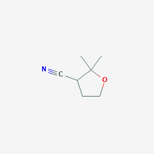 molecular formula C7H11NO B3375639 2,2-Dimethyloxolane-3-carbonitrile CAS No. 112389-86-3