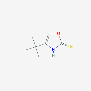molecular formula C7H11NOS B3375647 2(3H)-Oxazolethione, 4-(1,1-dimethylethyl)- CAS No. 112683-63-3