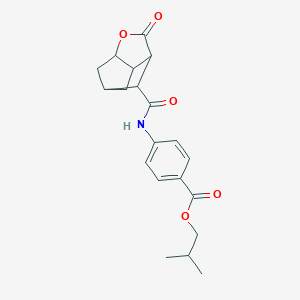 molecular formula C20H23NO5 B337565 2-methylpropyl 4-{[(2-oxohexahydro-2H-3,5-methanocyclopenta[b]furan-7-yl)carbonyl]amino}benzoate 