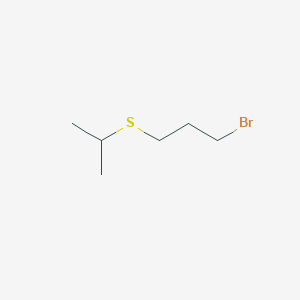 molecular formula C6H13BrS B3375654 Propane, 1-bromo-3-[(1-methylethyl)thio]- CAS No. 112981-26-7