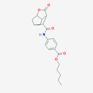pentyl 4-{[(2-oxohexahydro-2H-3,5-methanocyclopenta[b]furan-7-yl)carbonyl]amino}benzoate