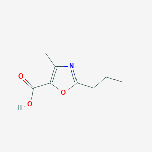 molecular formula C8H11NO3 B3375682 4-Methyl-2-propyl-1,3-oxazole-5-carboxylic acid CAS No. 113366-52-2