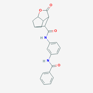 molecular formula C22H20N2O4 B337571 2-oxo-N-{3-[(phenylcarbonyl)amino]phenyl}hexahydro-2H-3,5-methanocyclopenta[b]furan-7-carboxamide 