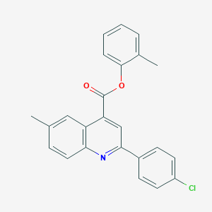 molecular formula C24H18ClNO2 B337572 2-Methylphenyl 2-(4-chlorophenyl)-6-methyl-4-quinolinecarboxylate 