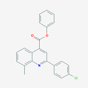 molecular formula C23H16ClNO2 B337574 Phenyl 2-(4-chlorophenyl)-8-methylquinoline-4-carboxylate 
