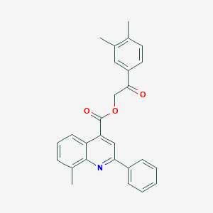 molecular formula C27H23NO3 B337575 2-(3,4-Dimethylphenyl)-2-oxoethyl 8-methyl-2-phenylquinoline-4-carboxylate 