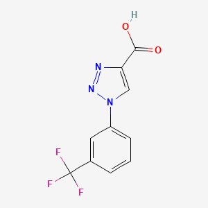molecular formula C10H6F3N3O2 B3375755 1-[3-(trifluoromethyl)phenyl]-1H-1,2,3-triazole-4-carboxylic acid CAS No. 113934-33-1