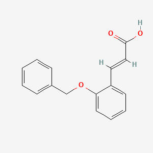 molecular formula C16H14O3 B3375763 (2E)-3-[2-(benzyloxy)phenyl]prop-2-enoic acid CAS No. 113982-23-3