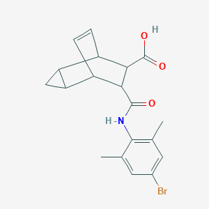 molecular formula C19H20BrNO3 B337579 7-[(4-Bromo-2,6-dimethylanilino)carbonyl]tricyclo[3.2.2.0~2,4~]non-8-ene-6-carboxylic acid 