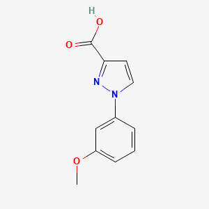 molecular formula C11H10N2O3 B3375796 1-(3-甲氧基苯基)-1H-吡唑-3-羧酸 CAS No. 1152536-76-9