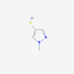 molecular formula C4H6N2S B3375804 1-methyl-1H-pyrazole-4-thiol CAS No. 1152556-14-3