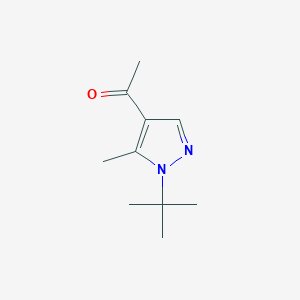 molecular formula C10H16N2O B3375815 1-(1-tert-butyl-5-methyl-1H-pyrazol-4-yl)ethan-1-one CAS No. 1152927-57-5
