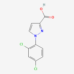 molecular formula C10H6Cl2N2O2 B3375832 1-(2,4-dichlorophenyl)-1H-pyrazole-3-carboxylic acid CAS No. 115316-10-4