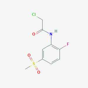 molecular formula C9H9ClFNO3S B3375840 2-chloro-N-(2-fluoro-5-methanesulfonylphenyl)acetamide CAS No. 1153346-21-4