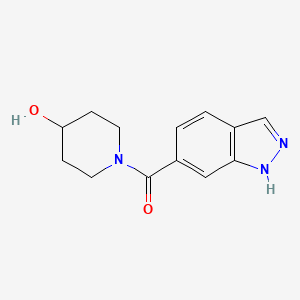 molecular formula C13H15N3O2 B3375869 1-(1H-indazole-6-carbonyl)piperidin-4-ol CAS No. 1155926-98-9