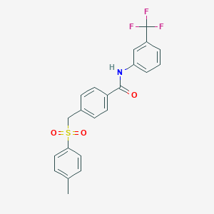 4-{[(4-methylphenyl)sulfonyl]methyl}-N-[3-(trifluoromethyl)phenyl]benzamide