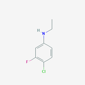 molecular formula C8H9ClFN B3375894 4-chloro-N-ethyl-3-fluoroaniline CAS No. 1157625-95-0
