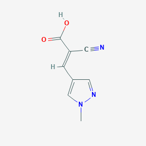 2-cyano-3-(1-methyl-1H-pyrazol-4-yl)prop-2-enoic acid