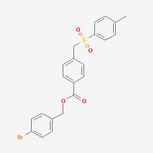 molecular formula C22H19BrO4S B337591 4-Bromobenzyl 4-{[(4-methylphenyl)sulfonyl]methyl}benzoate 