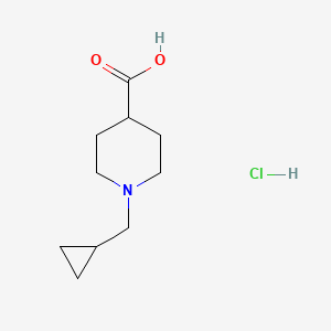 molecular formula C10H18ClNO2 B3375918 1-(Cyclopropylmethyl)piperidine-4-carboxylic acid hydrochloride CAS No. 1158595-41-5