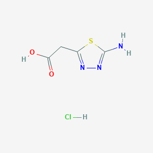 molecular formula C4H6ClN3O2S B3375922 2-(5-Amino-1,3,4-thiadiazol-2-yl)acetic acid hydrochloride CAS No. 1158781-57-7