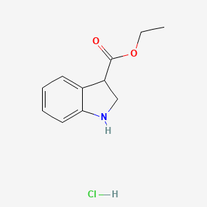 molecular formula C11H14ClNO2 B3375937 Ethyl indoline-3-carboxylate hydrochloride CAS No. 1158918-79-6