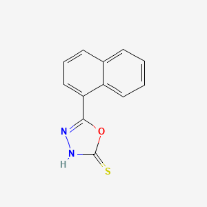 molecular formula C12H8N2OS B3375941 5-(Naphthalen-1-yl)-1,3,4-oxadiazole-2-thiol CAS No. 116082-89-4