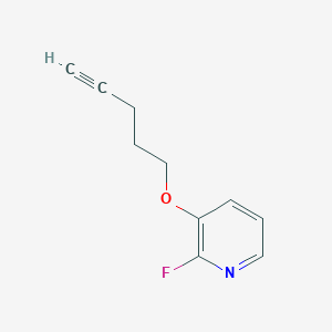 molecular formula C10H10FNO B3375944 2-Fluoro-3-(pent-4-yn-1-yloxy)pyridine CAS No. 1161009-63-7