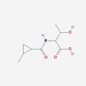 molecular formula C9H15NO4 B3375951 3-Hydroxy-2-[(2-methylcyclopropyl)formamido]butanoic acid CAS No. 1161713-40-1