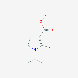 molecular formula C10H17NO2 B3375954 methyl 2-methyl-1-(propan-2-yl)-4,5-dihydro-1H-pyrrole-3-carboxylate CAS No. 116195-42-7